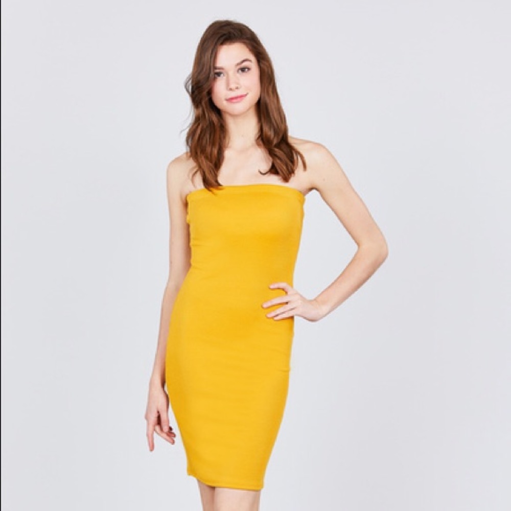 Tube rib midi dress - Picture 3 of 6